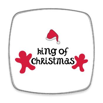 noël roi - Magnet carré - blanc - Devant