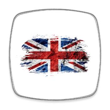 Großbritannien Vintage Flagge / Geschenk - Viereckiger Kühlschrankmagnet - Weiß - Vorne