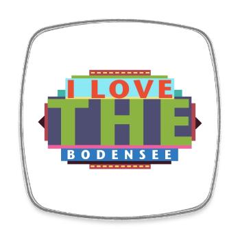 I Love The Bodensee - Viereckiger Kühlschrankmagnet - Weiß - Vorne