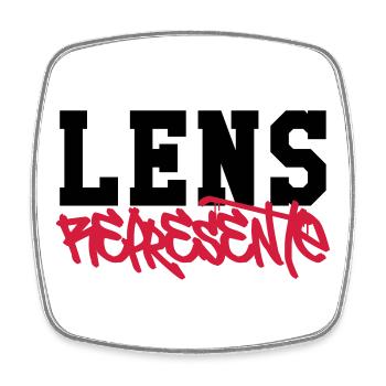 Lens Représente ! - Magnet carré - blanc - Devant