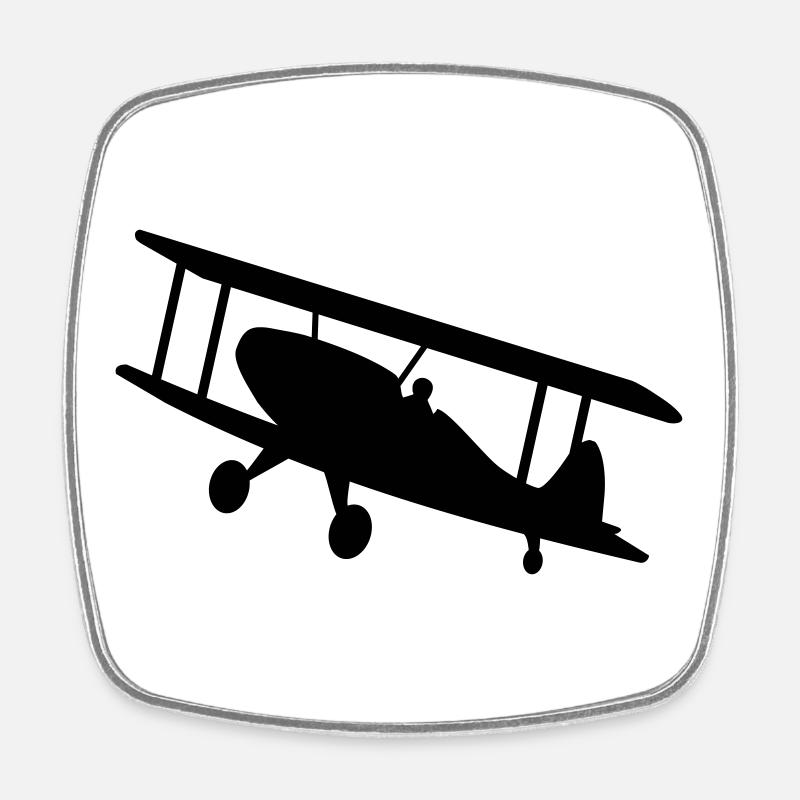 avion - Magnet carré - blanc