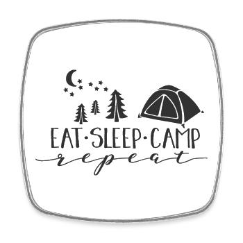 Design Nature Night Escape - Square fridge magnet - white - Front