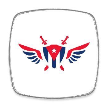 Cuba Ailes / Cadeau de La Havane Cuba Cuba - Magnet carré - blanc - Devant