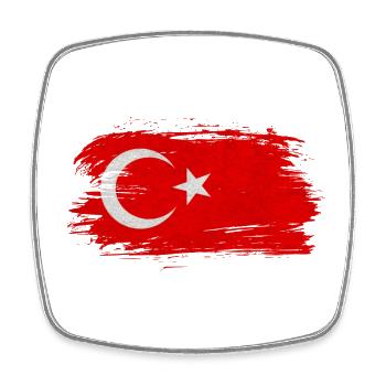 Türkei Flagge / Geschenk Istanbul Izmir - Viereckiger Kühlschrankmagnet - Weiß - Vorne