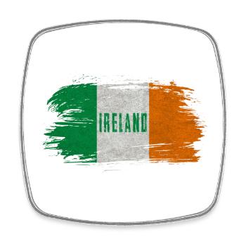 Irland Vintage Flagge / Geschenk Belfast Dublin - Viereckiger Kühlschrankmagnet - Weiß - Vorne