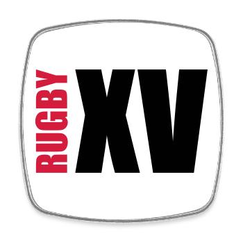 Rugby - Square fridge magnet - white - Front
