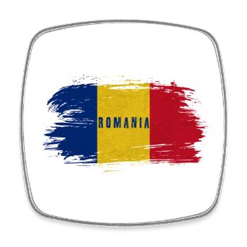 Rumänien Vintage Flagge / Geschenk Bukarest Cluj - Viereckiger Kühlschrankmagnet - Weiß - Vorne