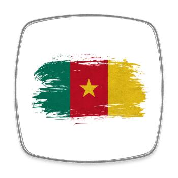 Cameroon Vintage Flag / Gift Douala Garoua - Square fridge magnet - white - Front