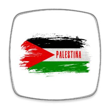 Palästina Flagge / Geschenk - Viereckiger Kühlschrankmagnet - Weiß - Vorne