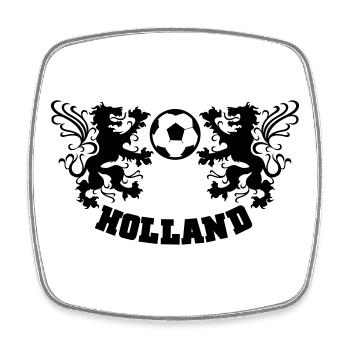 holland Niederlande - Viereckiger Kühlschrankmagnet - Weiß - Vorne