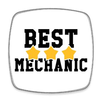 Best Mechanic - Viereckiger Kühlschrankmagnet - Weiß - Vorne