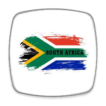 Südafrika Flagge / Geschenk Kapstadt Johannesburg - Viereckiger Kühlschrankmagnet - Weiß - Vorne