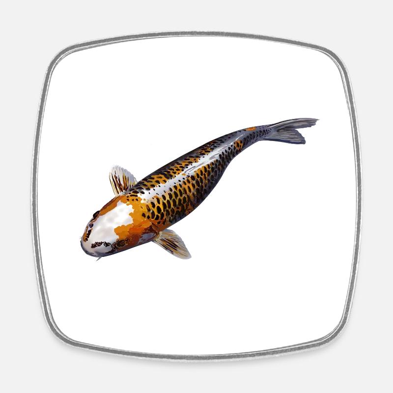 Carp koi - Magnet carré - blanc