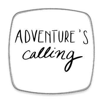 Adventure’s calling - Magnet carré - blanc - Devant