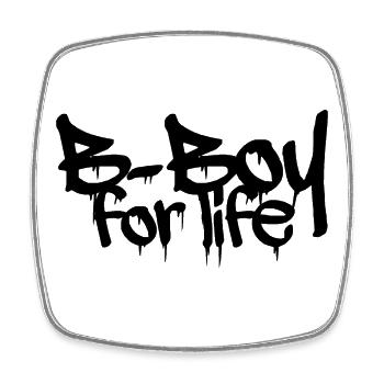 bboy lifestyle graffiti breakdance crew Logo icon - Viereckiger Kühlschrankmagnet - Weiß - Vorne