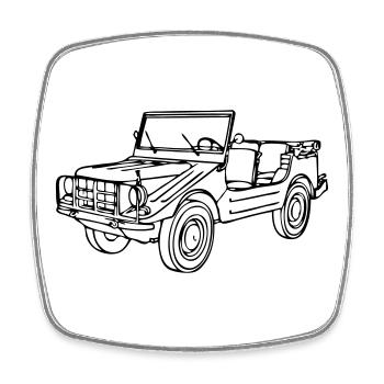 Offroad ,Geländewagen , 4x4 Fun , Munga ...(25) - Viereckiger Kühlschrankmagnet - Weiß - Vorne