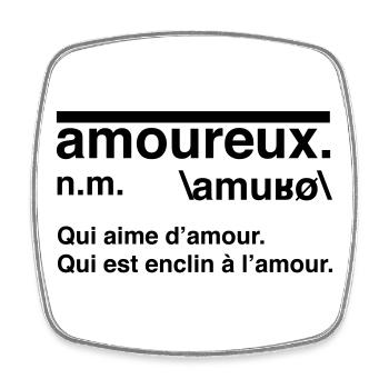 Définition amoureux style dictionnaire - Magnet carré - blanc - Devant