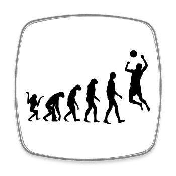 Volleyball - Volley Ball - Sport - Sportsman - Square fridge magnet - white - Front