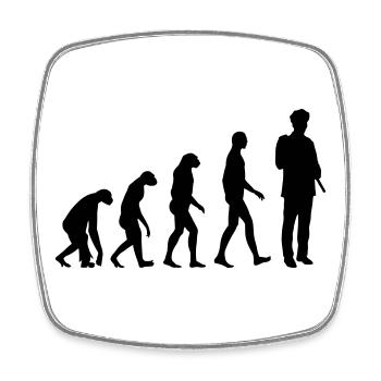 Police - Policeman - Cop - Policier - Polizei - Square fridge magnet - white - Front