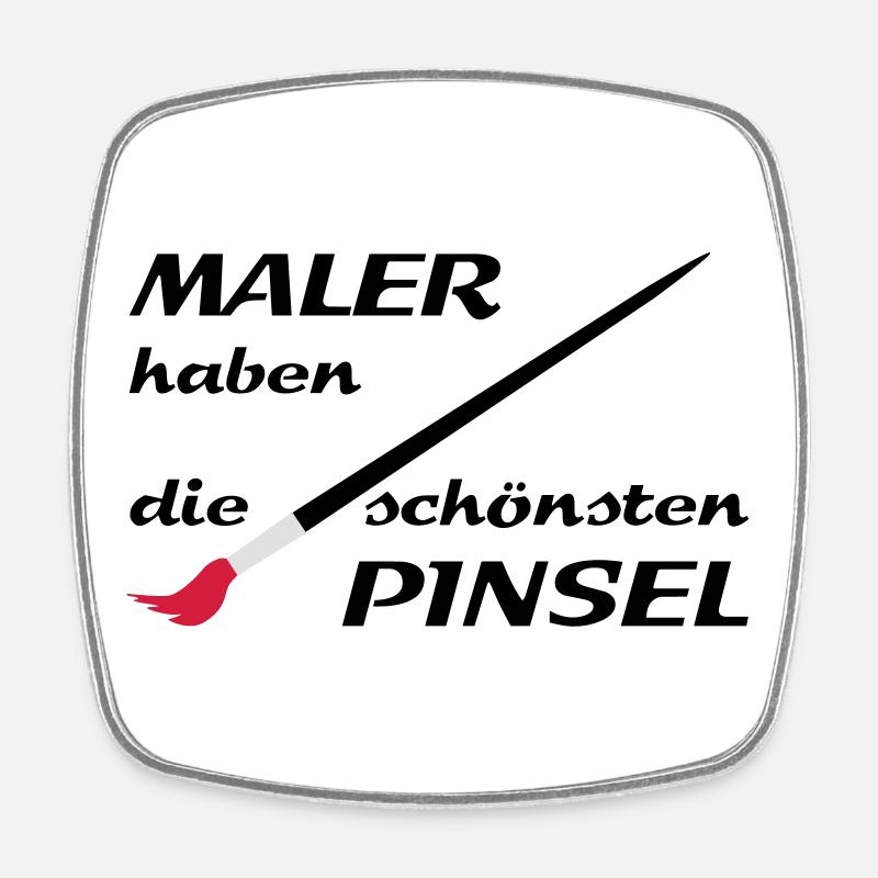 maler handwerker - Viereckiger Kühlschrankmagnet - Weiß