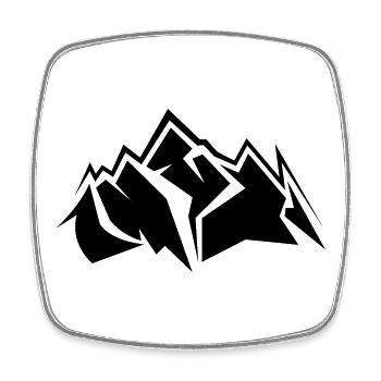 Mountain Mountains Mountain Mountains Symbol icon - Square fridge magnet - white - Front