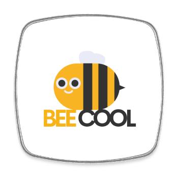 Bee Cool Chef Bee - Viereckiger Kühlschrankmagnet - Weiß - Vorne