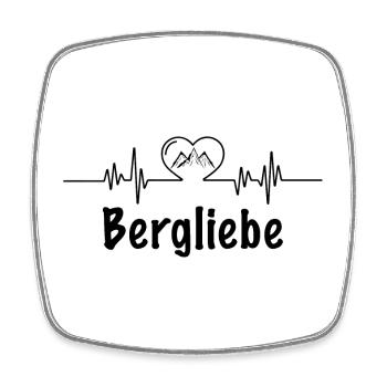 Liebe zum Berg - Viereckiger Kühlschrankmagnet - Weiß - Vorne