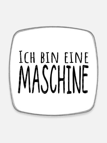 maschine - Viereckiger Kühlschrankmagnet - Weiß