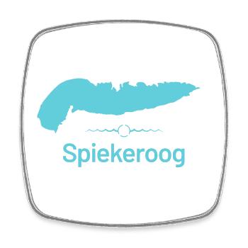 Spiekeroog | Carte de conception - Magnet carré - blanc - Devant
