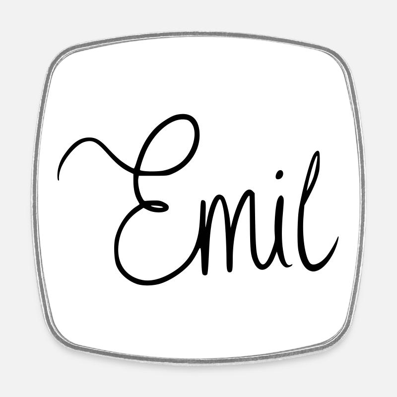 Emil - Viereckiger Kühlschrankmagnet - Weiß