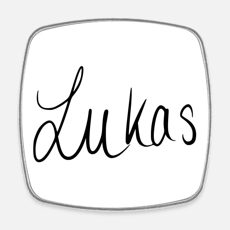Luke - Square fridge magnet - white