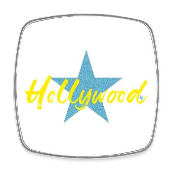 Hollywood star - Square fridge magnet - white - Front