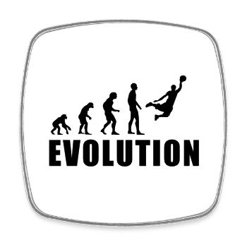 EVOLUTION BASKET Geschenk Basketball - Viereckiger Kühlschrankmagnet - Weiß - Vorne