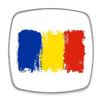 Vivid French Flag Abstract - Viereckiger Kühlschrankmagnet - Weiß - Vorne