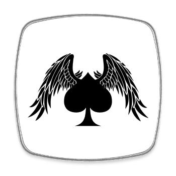 Spades - Square fridge magnet - white - Front