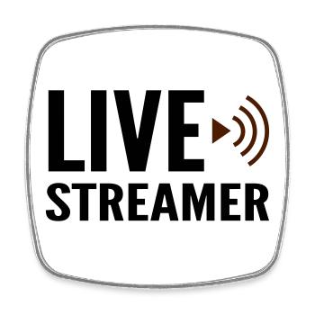 Streamer Live-Streamer - Viereckiger Kühlschrankmagnet - Weiß - Vorne