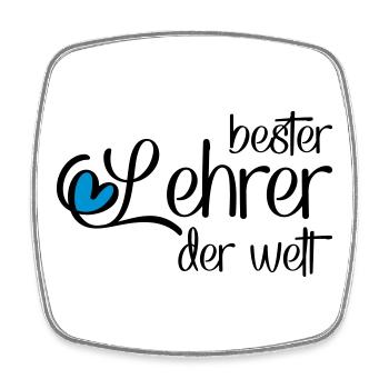 Lustiger Lehrer - Viereckiger Kühlschrankmagnet - Weiß - Vorne