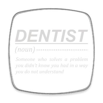 dentist - Square fridge magnet - white - Front