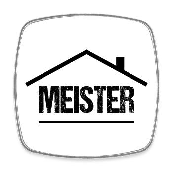 Hausmeister - Viereckiger Kühlschrankmagnet - Weiß - Vorne