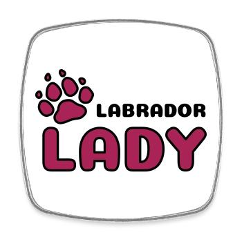 Dame labrador avec la patte fière propriétaire de chien - Magnet carré - blanc - Devant