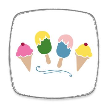Eis - Square fridge magnet - white - Front