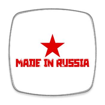 Made In Russia - Magnet carré - blanc - Devant