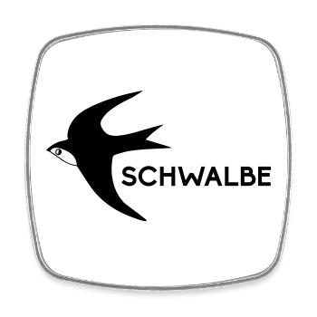 Schwalbe - Viereckiger Kühlschrankmagnet - Weiß - Vorne