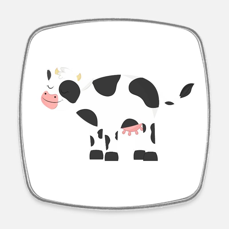 Vache Vaches - Magnet carré - blanc