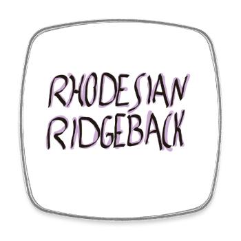 Rhodesian Ridgeback SchriftzugDesign - Viereckiger Kühlschrankmagnet - Weiß - Vorne