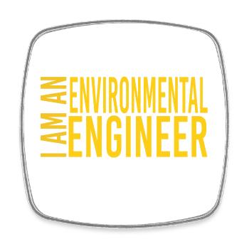 I Am an Environmental Engineer - Square fridge magnet - white - Front