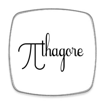 Humor t shirt custom design I like math - Square fridge magnet - white - Front