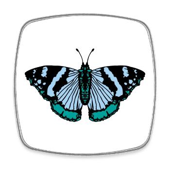 Schmetterling butterfly - Viereckiger Kühlschrankmagnet - Weiß - Vorne