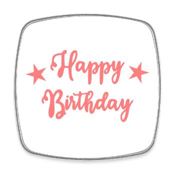JAHRESTAG. ALLES GUTE ZUM GEBURTSTAG. ALLES GUTE ZUM GEBURTSTAG. - Viereckiger Kühlschrankmagnet - Weiß - Vorne