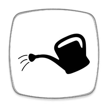Watering can - Square fridge magnet - white - Front